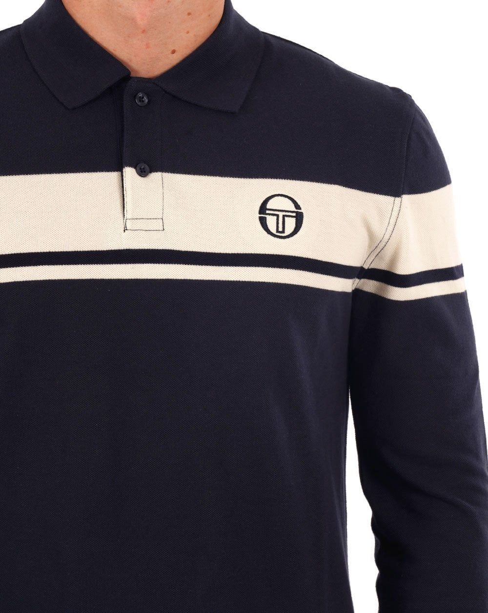 Sergio Tacchini Young Line Long Sleeve Polo Shirt Navy