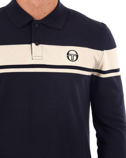 Sergio Tacchini Young Line Long Sleeve Polo Shirt Navy