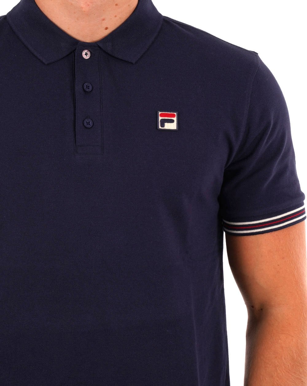 Fila Vintage Omari Polo Shirt Navy