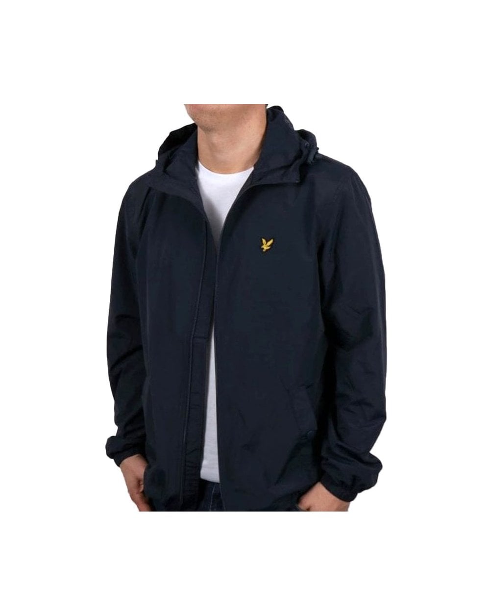 Lyle And Scott Zip Through Hooded Jacket Navy
