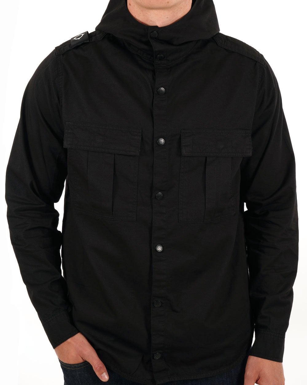 Ma.strum Pd Hooded Parade Overshirt Black