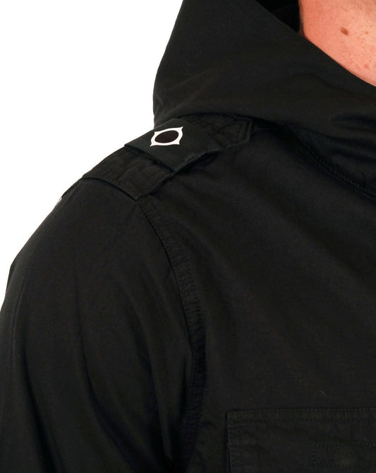 Ma.Strum Ma.strum Pd Hooded Parade Overshirt Black