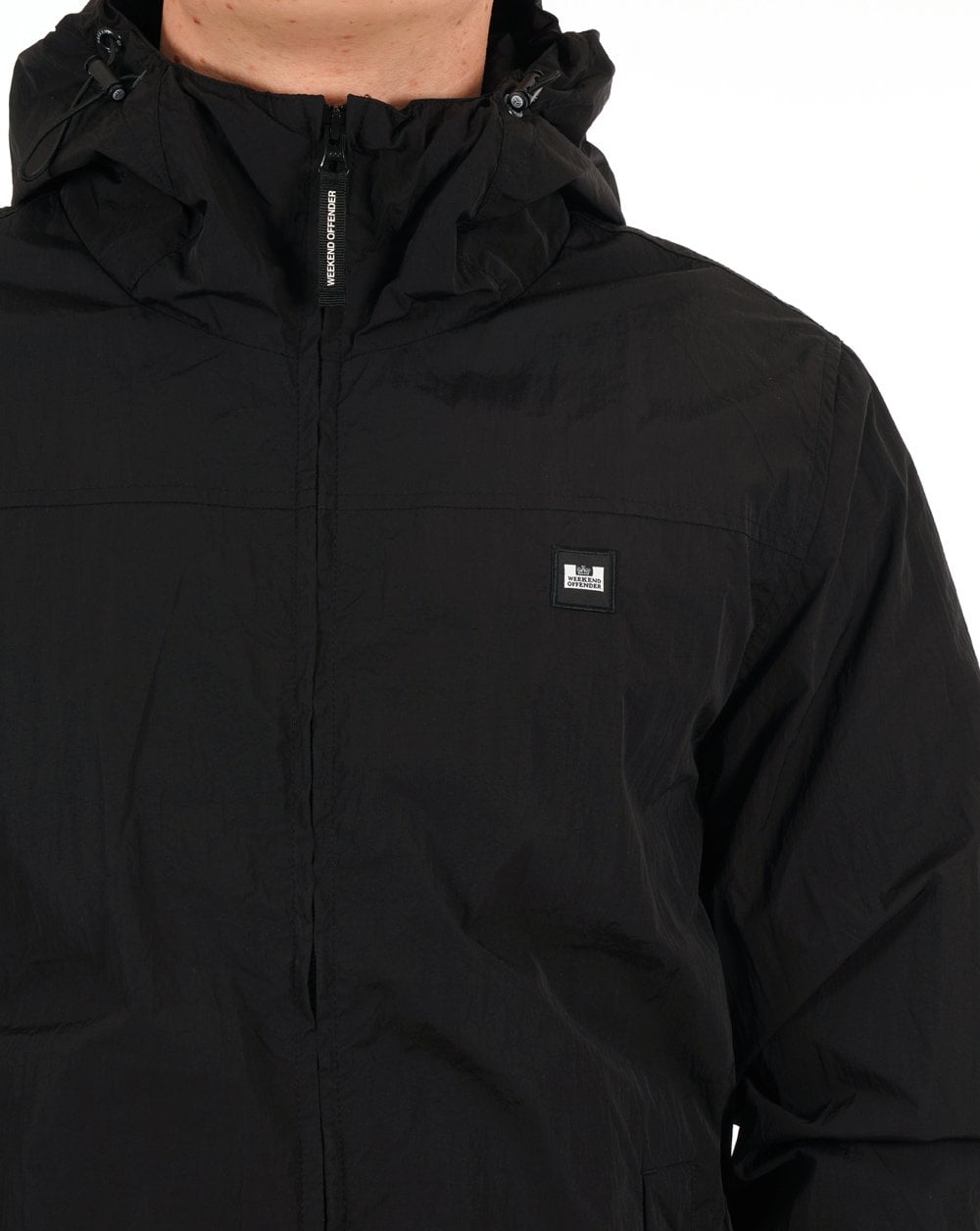 Weekend Offender Hooded Windbreaker Black
