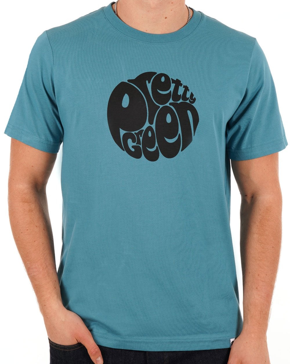 Pretty Green Gillespie Logo T-shirt Bright Blue