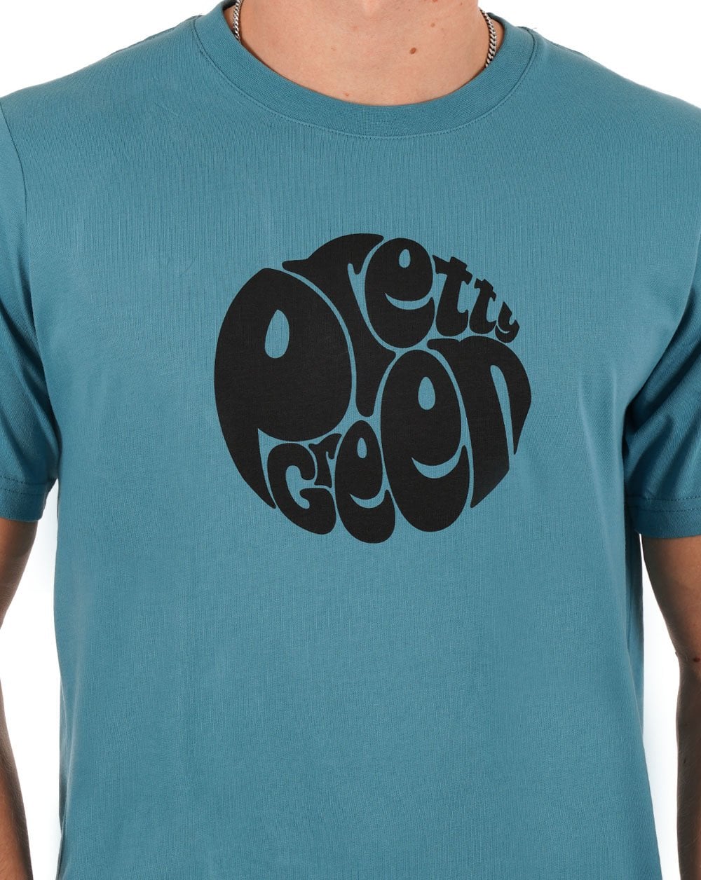 Pretty Green Gillespie Logo T-shirt Bright Blue