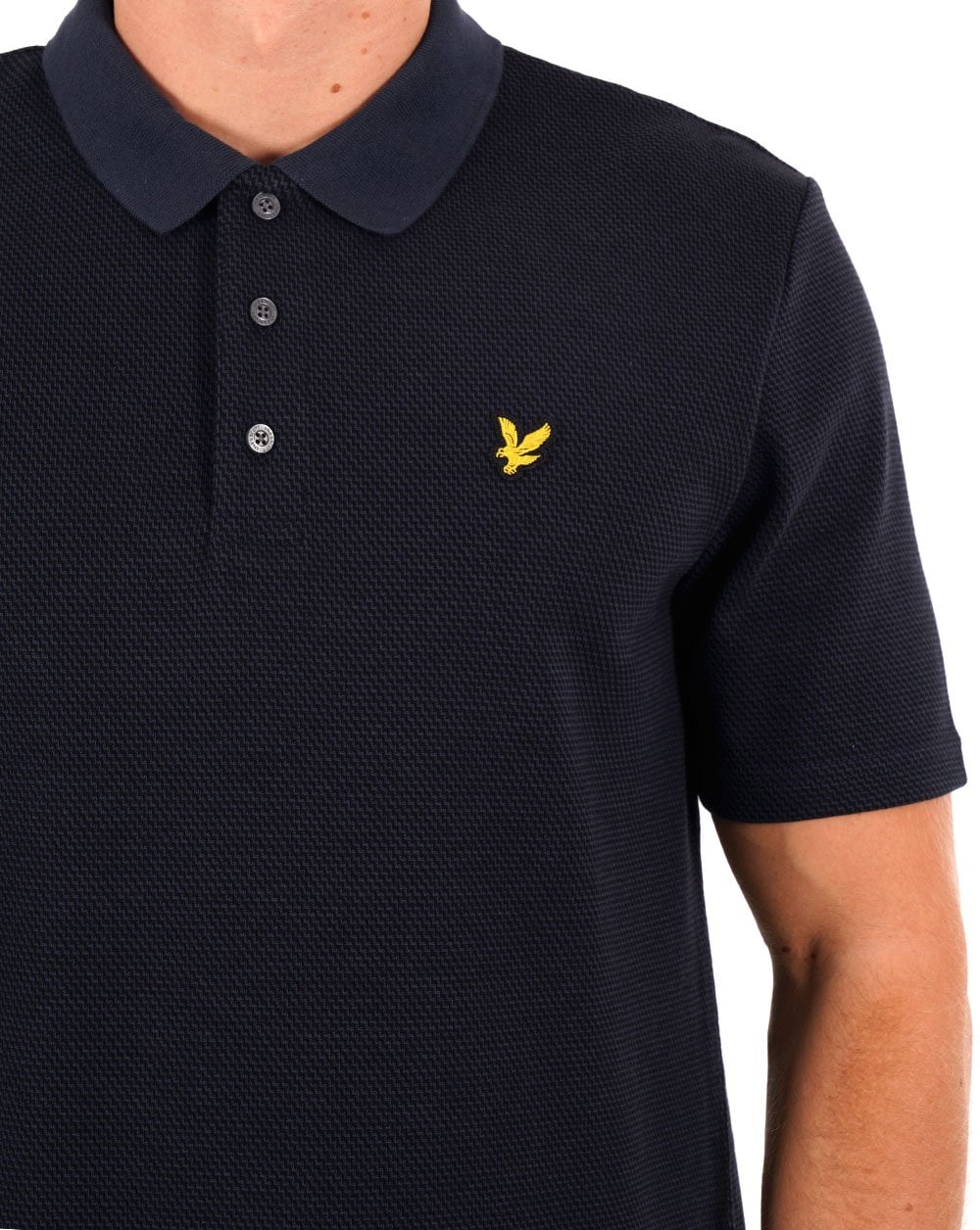 Lyle & Scott Tonal Texture Polo Navy