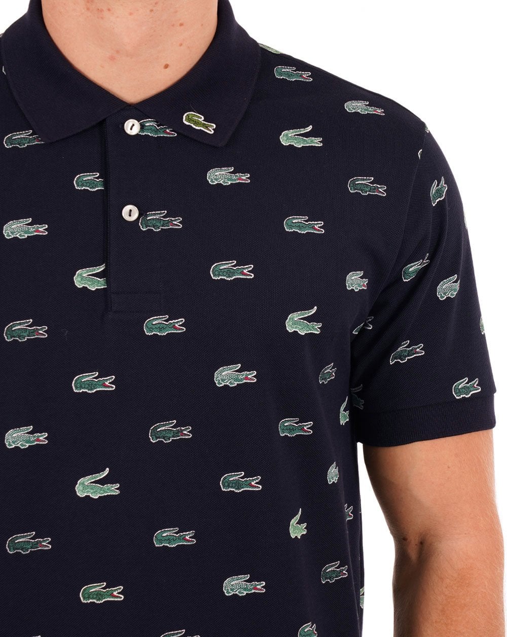Lacoste Multi Croc Polo Shirt Navy Blue