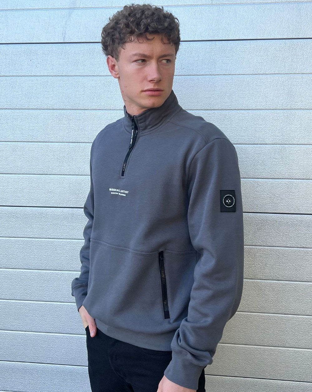 Marshall Artist Siren 1/4 Zip Sweat Slate Grey