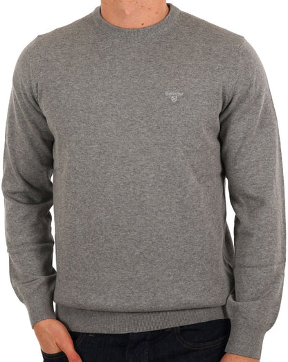 Barbour Pima Cotton Crew Neck Jumper Grey