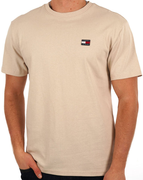 Tommy Jeans Flag Badge T-shirt Beige