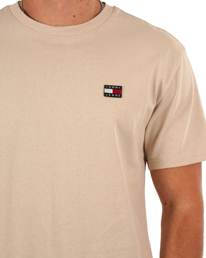 Tommy Jeans Flag Badge T-shirt Beige