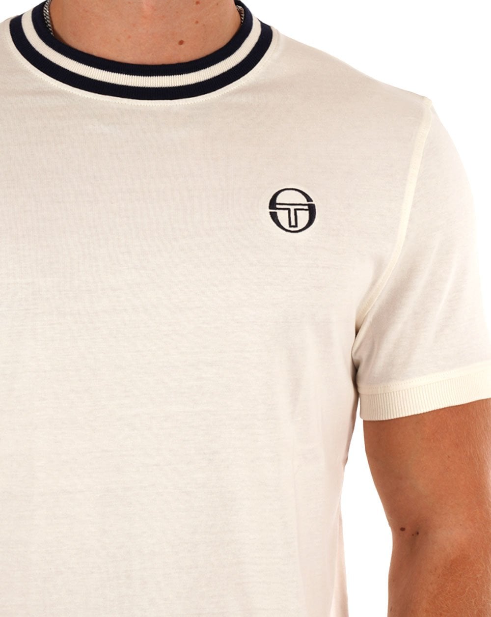 Sergio Tacchini Rainer T Shirt Gardenia/Navy