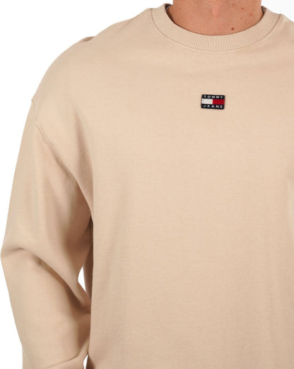 Tommy Jeans Badge Sweatshirt Beige