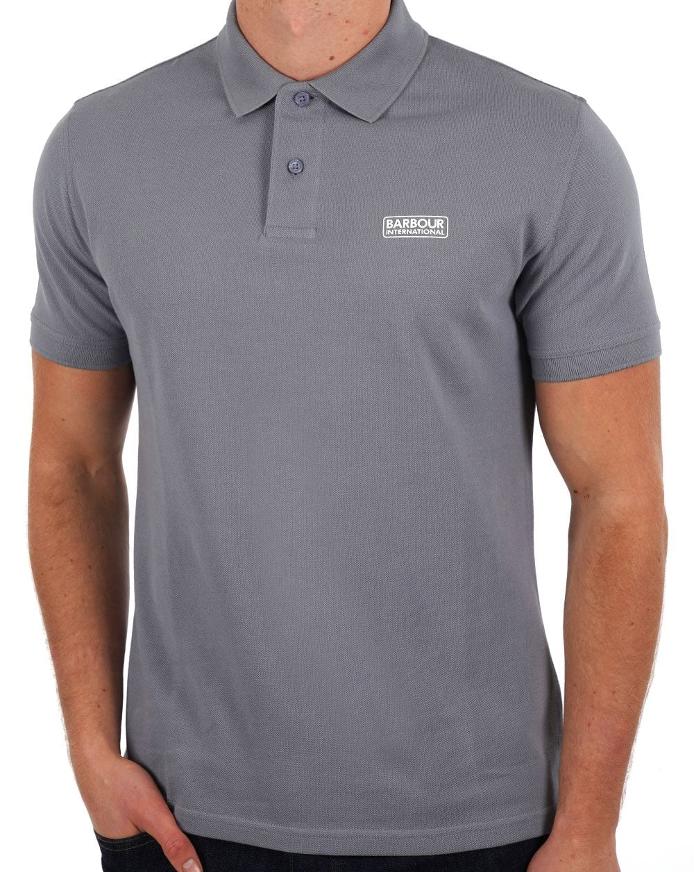Barbour International Essential Polo Grey