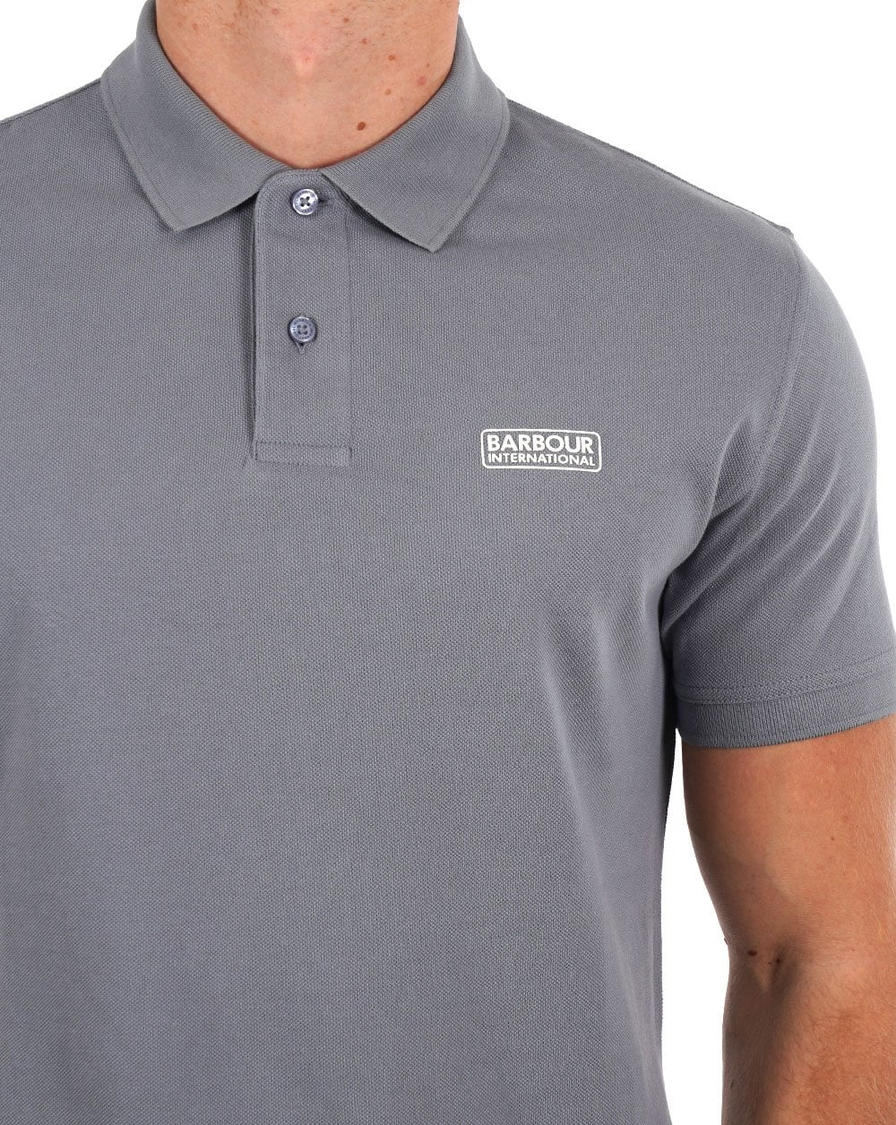 Barbour International Essential Polo Grey