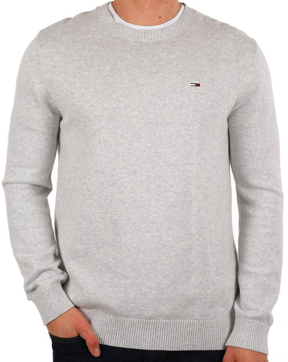 Tommy Jeans Crew Neck Jumper Silver Grey