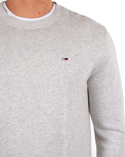 Tommy Jeans Crew Neck Jumper Silver Grey