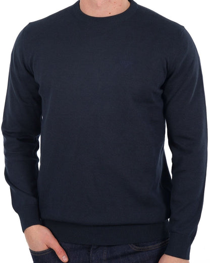 Barbour Pima Cotton Jumper Navy