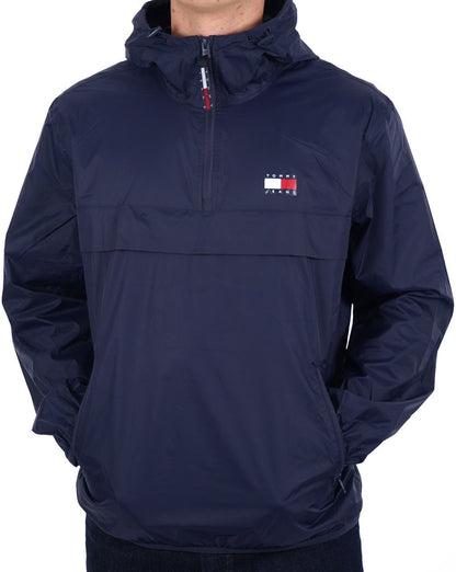Tommy Jeans Packable Popover Chicago Windbreaker Navy