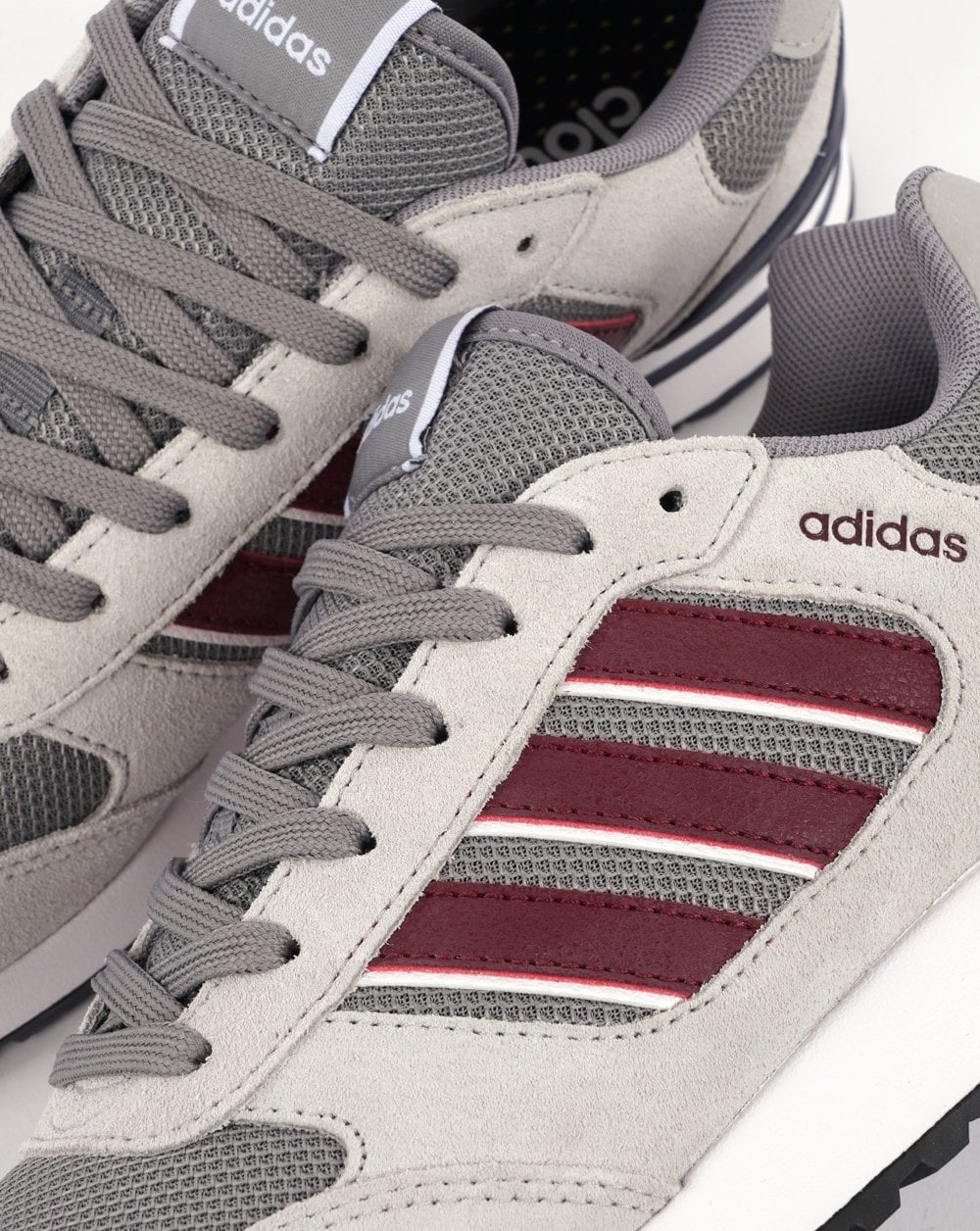 Adidas Run 80s Trainers Grey/Shadow Red/Navy