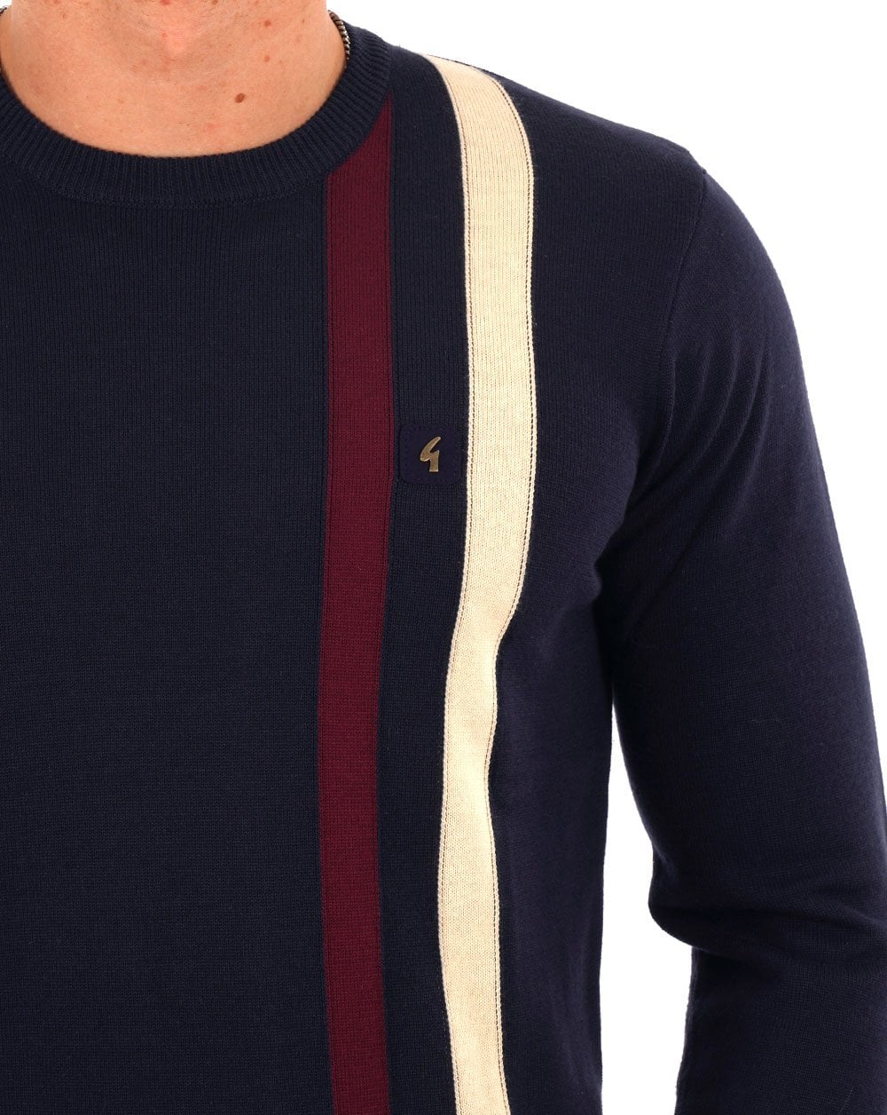 Gabicci Vintage Capone Crew Neck Knit Navy