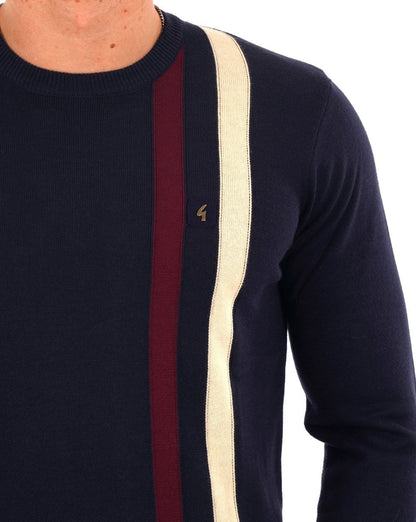 Gabicci Vintage Capone Crew Neck Knit Navy