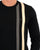 Gabicci Vintage Twin Stripe Crew Neck Knit Black
