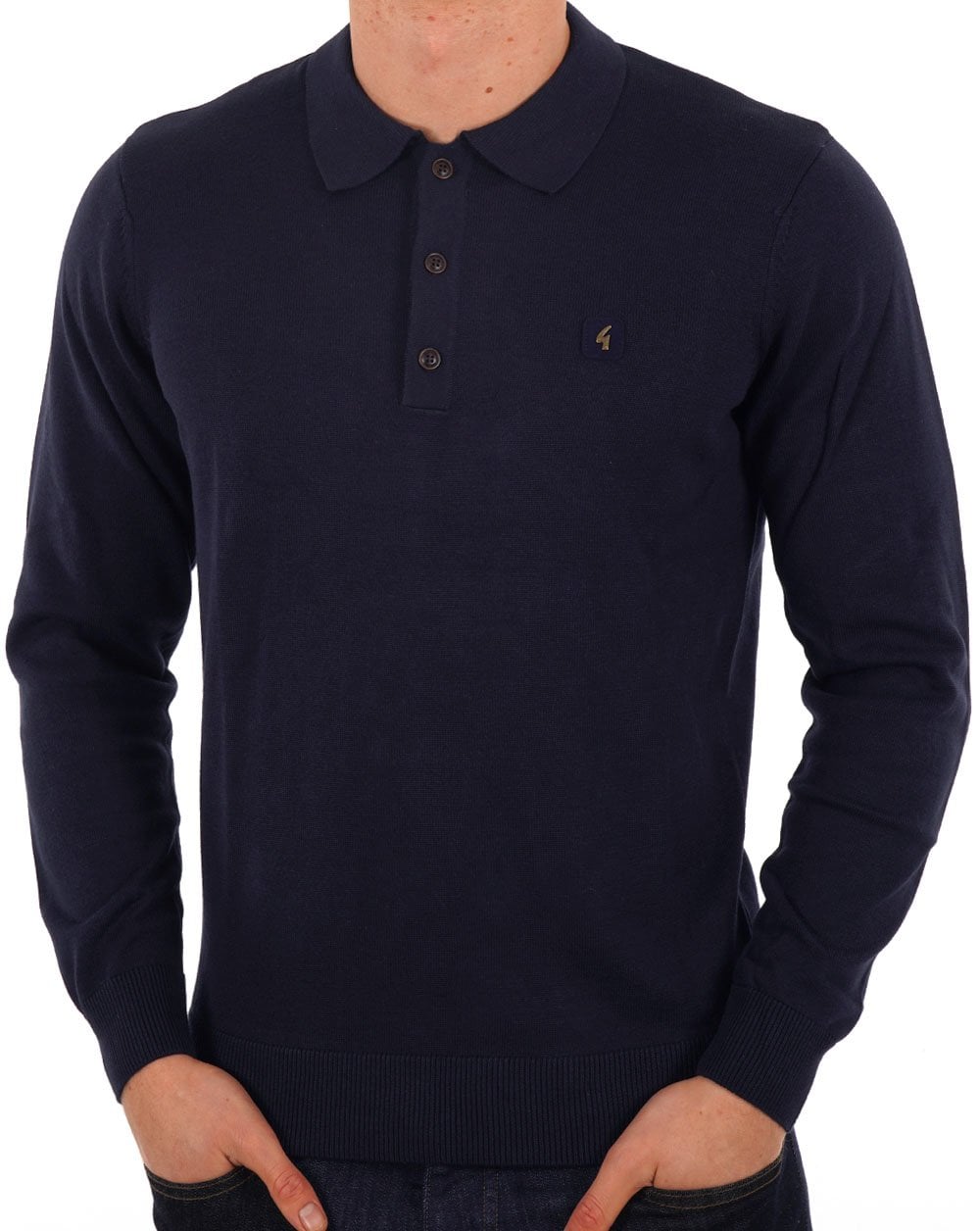 Gabicci Vintage Francesco Knitted Polo Navy