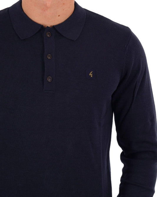 Gabicci Vintage Francesco Knitted Polo Navy