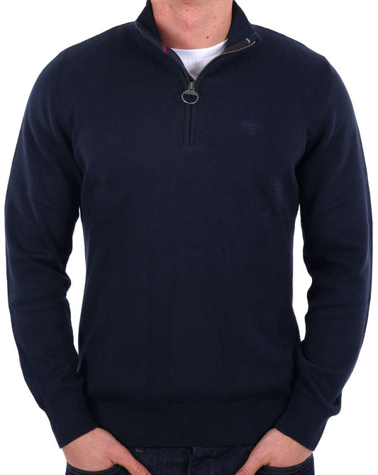 Barbour Half Zip Jumper Navy