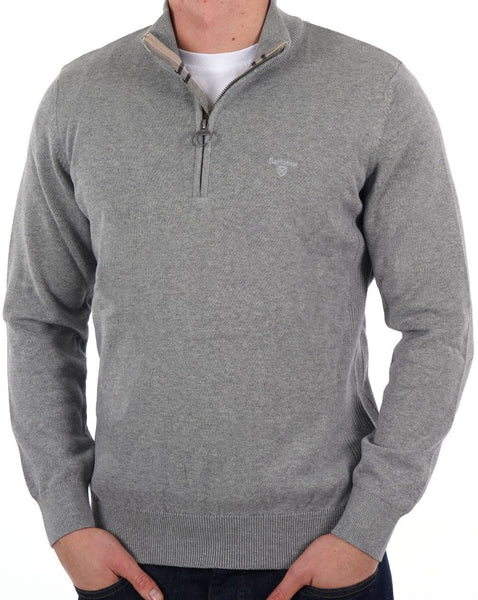 Barbour Half Zip Jumper Grey Marl