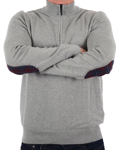 Barbour Avoch Half Zip Sweater Grey Marl