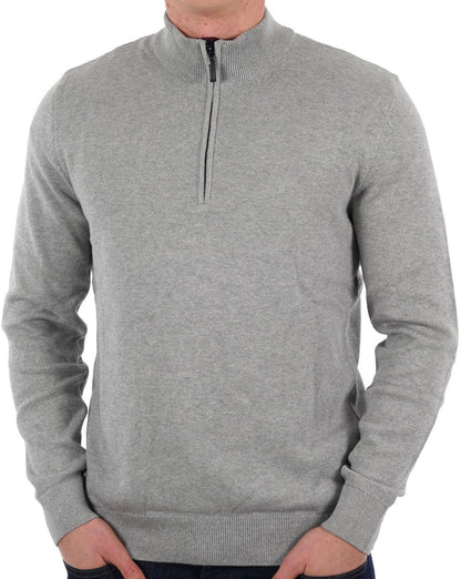 Barbour Avoch Half Zip Sweater Grey Marl