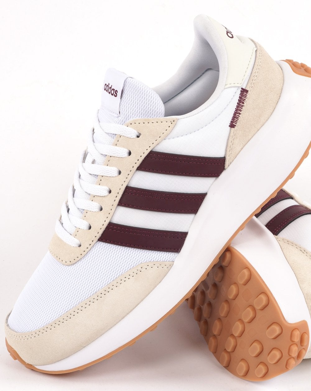 Adidas Run 70s Trainers White Burgundy