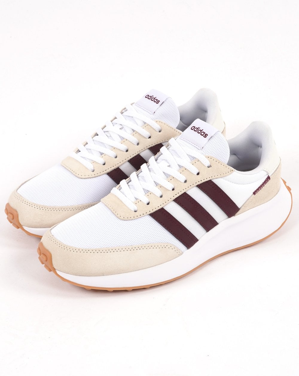 Adidas Run 70s Trainers White Burgundy