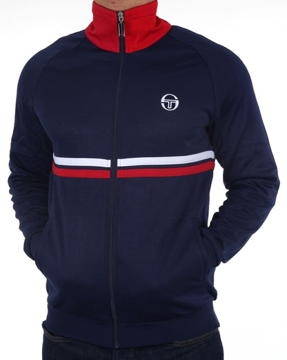 Sergio Tacchini Dallas Track Top Navy/Red Stripe