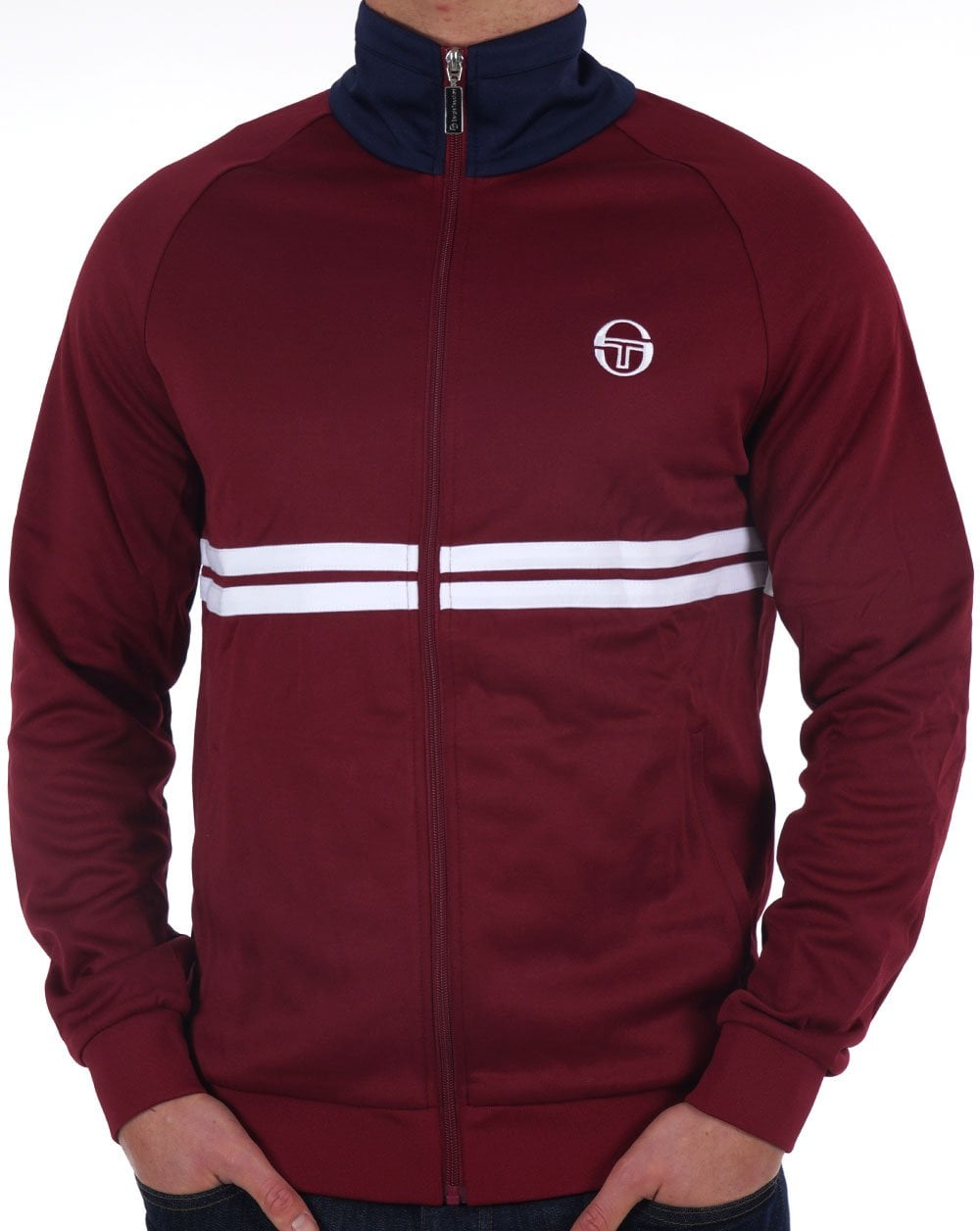 Sergio Tacchini Dallas Track Top Burgundy / Navy