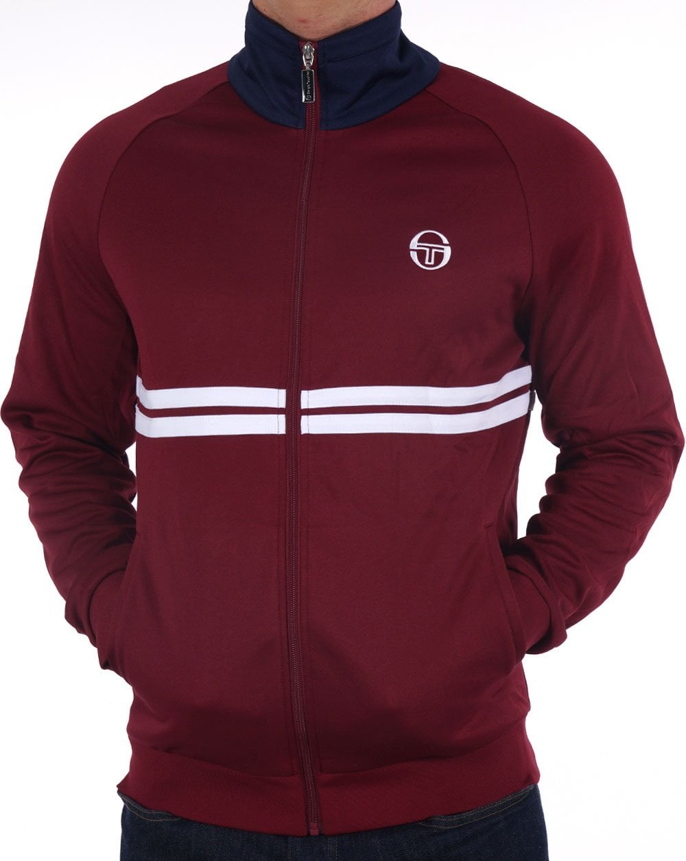 Sergio Tacchini Dallas Track Top Burgundy / Navy