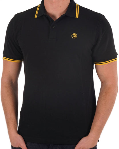 Trojan Twin Tipped Pique Polo Black