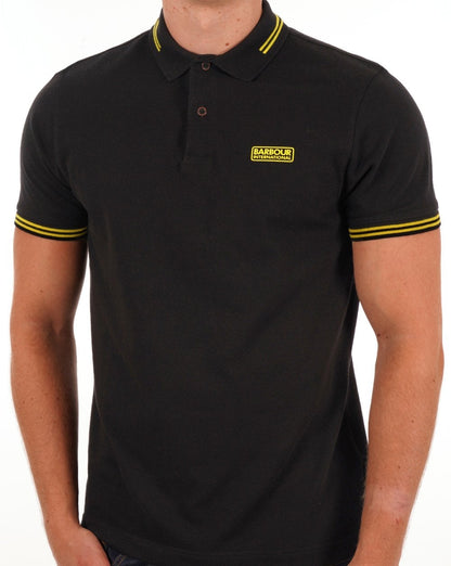 Barbour International Tipped Polo Black