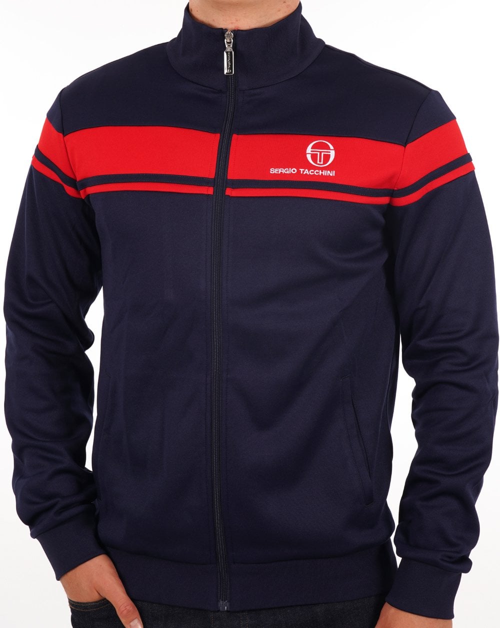 Sergio Tacchini Masters Track Top Navy Blue/Dark Red