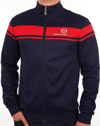 Sergio Tacchini Masters Track Top Navy Blue/Dark Red