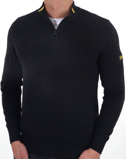 Barbour International Half Zip Knit Black