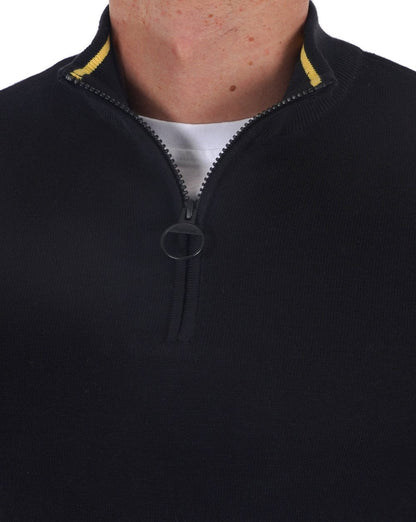 Barbour International Half Zip Knit Black