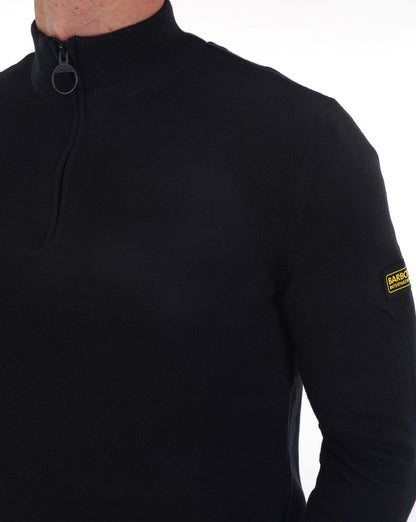 Barbour International Half Zip Knit Black