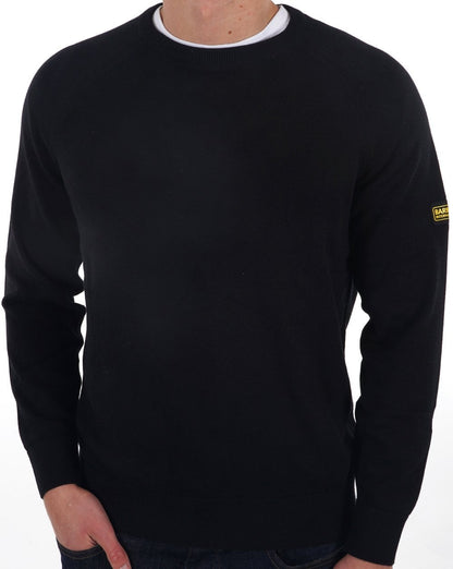 Barbour International Cotton Crew Knit Black