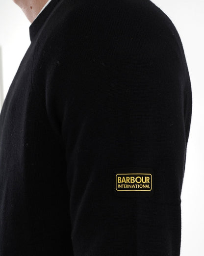 Barbour International Cotton Crew Knit Black