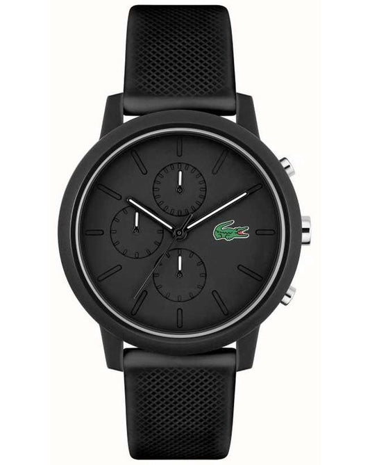 Lacoste Lacoste 12.12 Chrono Silicone Watch Black
