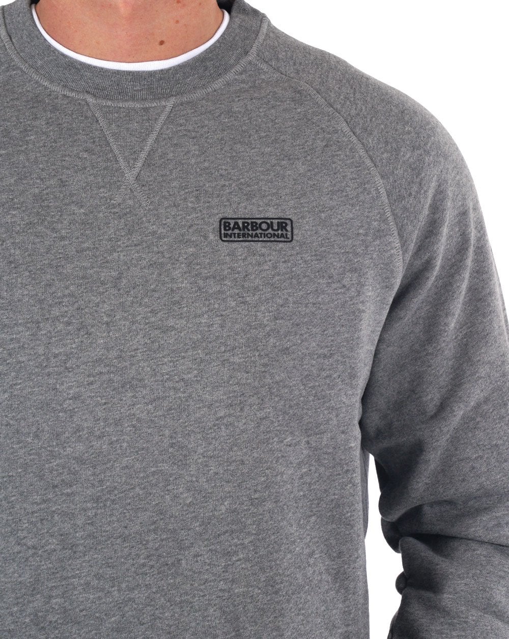 Barbour International Crew Sweatshirt Anthracite Marl