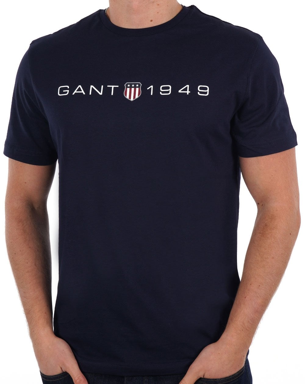 Gant Printed Graphic T-shirt Navy Blue